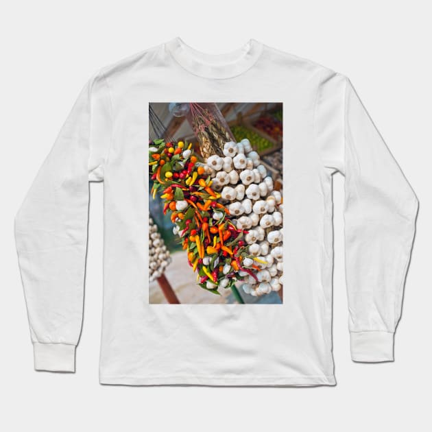 Mediterranean veggies Long Sleeve T-Shirt by runlenarun